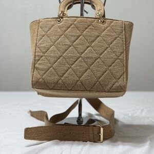 Elegant Tan Quilted Women's Bag